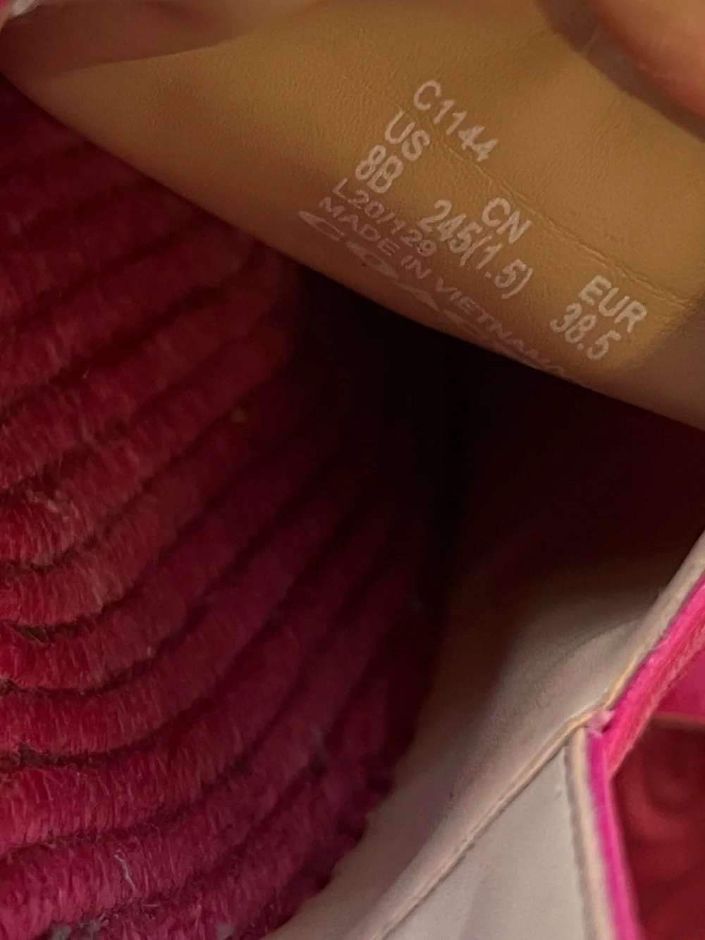Coach Charlie Pink Leather Espadrille Slip-Ons Size 8B